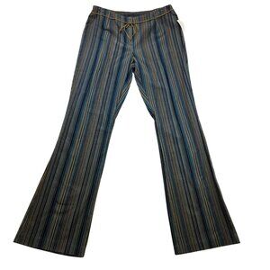 Vintage C.L.C Bell Bottom Pants 10 Multicolor Striped Boho Retro Hippie Festival